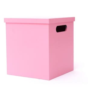 Puff/baú Infantil 100% Mdf (20x20x23) Rosa
