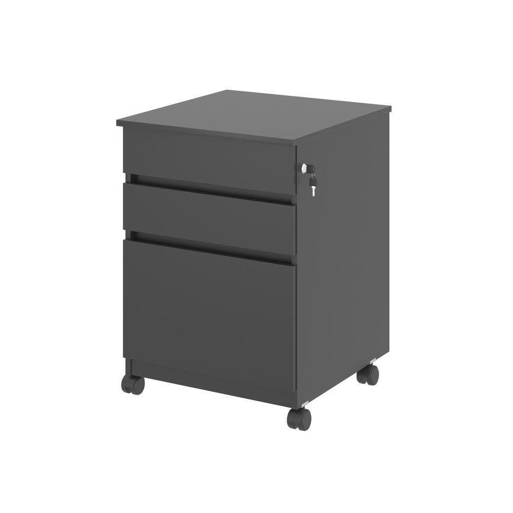 Gaveteiro Com 3 Gavetas Nora Preto Onix