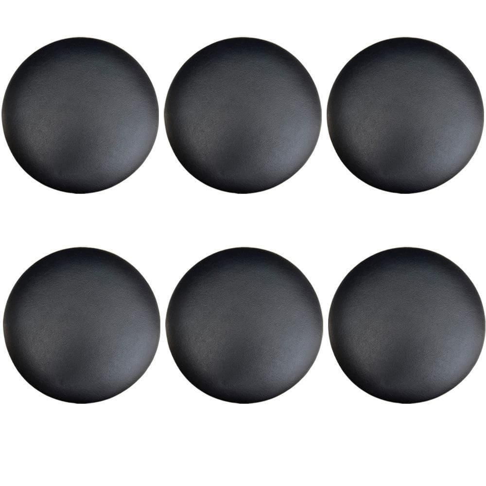 Kit 06 Assentos Redondo Preto 39 Cm