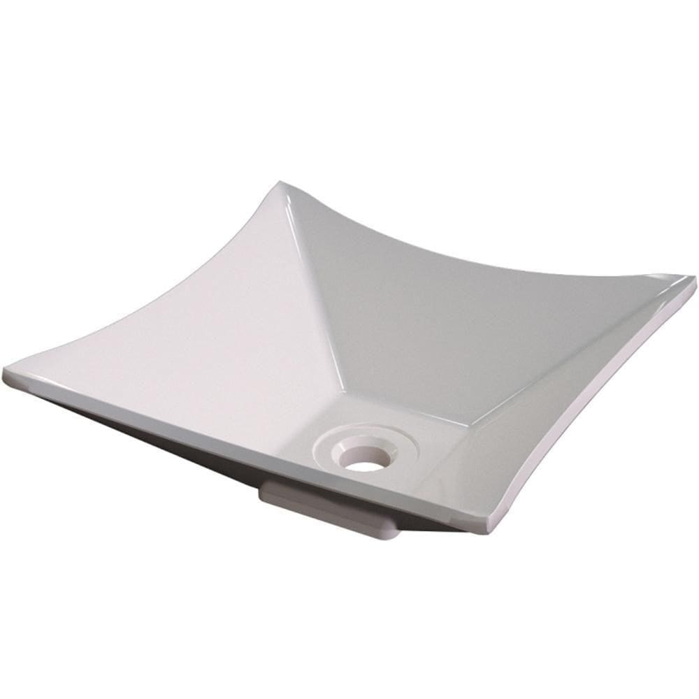 Cuba De Apoio Quadrada Lux Para Banheiro Lavabo C01 L30 Bege