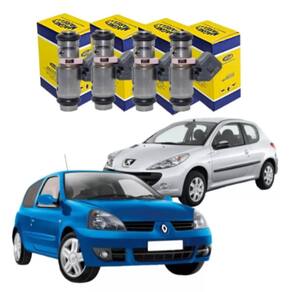4 bico injetor clio peugeot 206 1.6 magneti marelli iwp099
