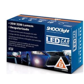 Kit ledcar headlight super led shocklight 6000k h27