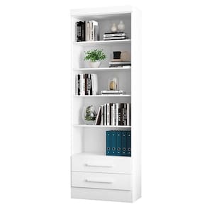 Estante para Livros 2 Gavetas 3420 Branco - Qmovi