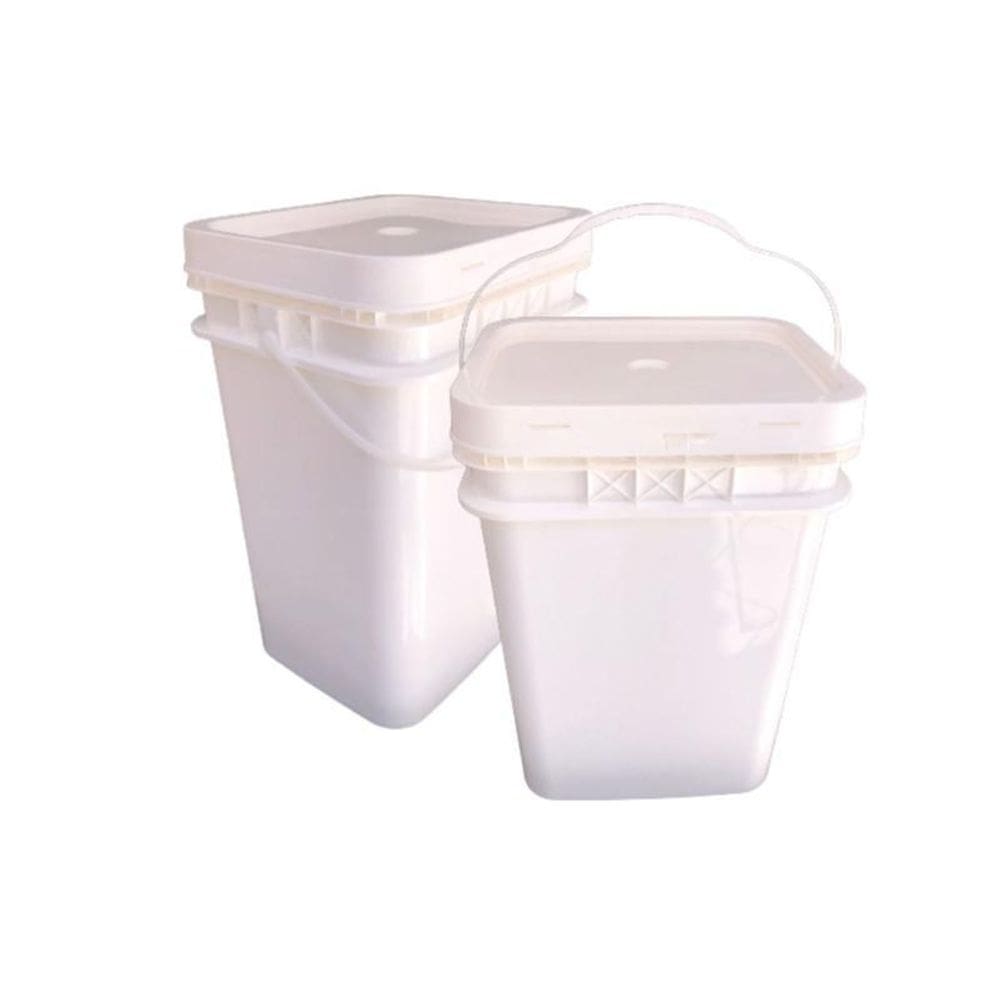 Balde retangular 20l com tampa lacre - 100% bpa free