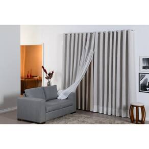 Cortina gaze de linho blackout sala/quarto p varão 3m x 2,8m