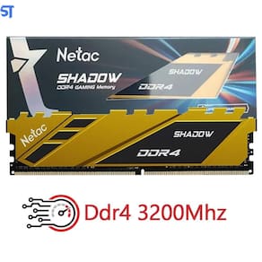 Memória ram gamer desktop 16gb 3200mhz ddr4 shadow- amarelo