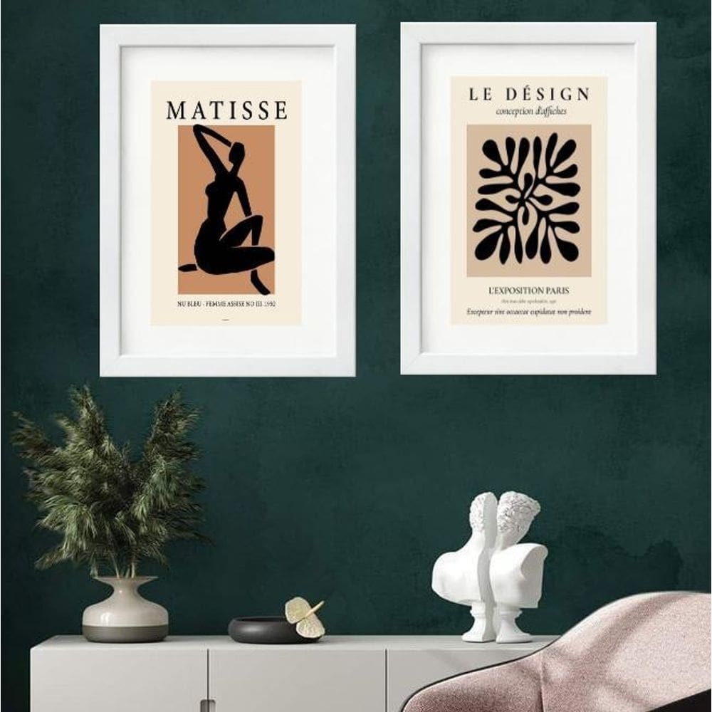 Kit 2 Quadros Modernos Matisse - 60X48Cm