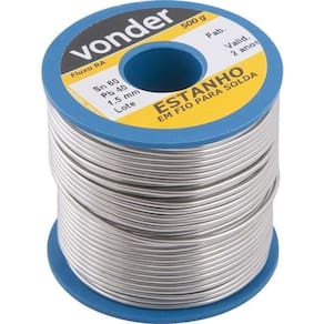Estanho em fio 1,5 mm 60 x 40 com 500 g VONDER - VONDER