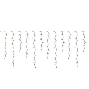 Cascata 100 leds com 8 funções 127v branca fria