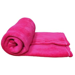 Manta pet fleece cor rosa
