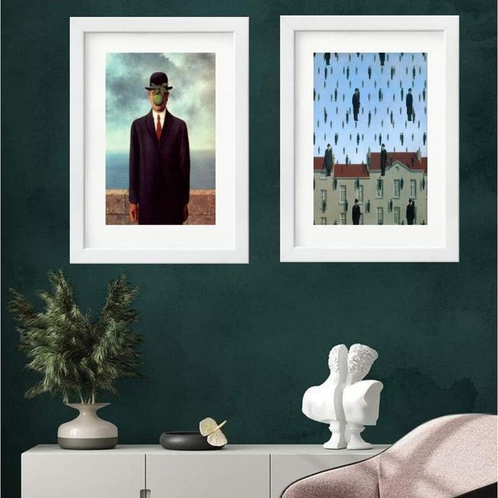 Kit 2 Quadros René Magritte - 60X48Cm