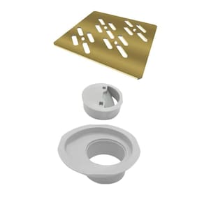 Grelha para caixa sifonada quadrara 100mm gold linear