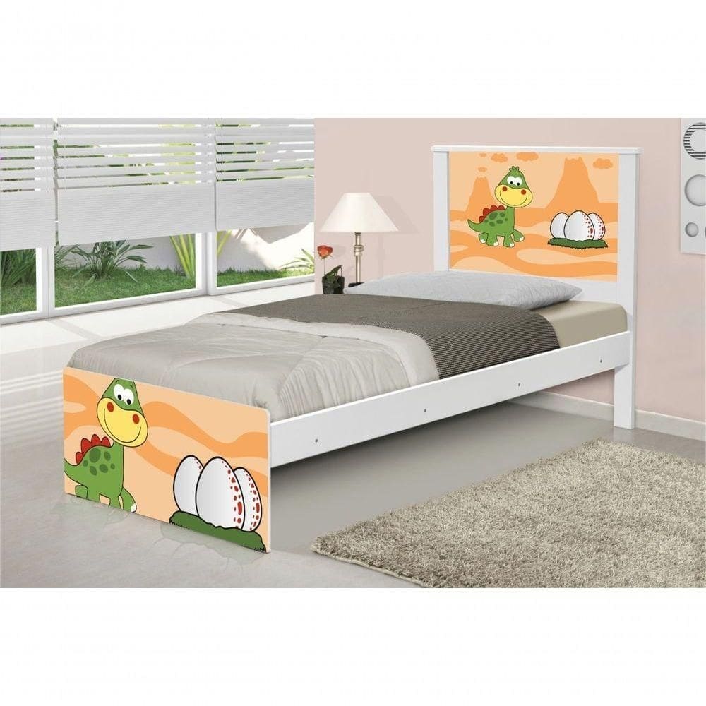 Cama Solteiro Dinossauro Baby Com Colchão