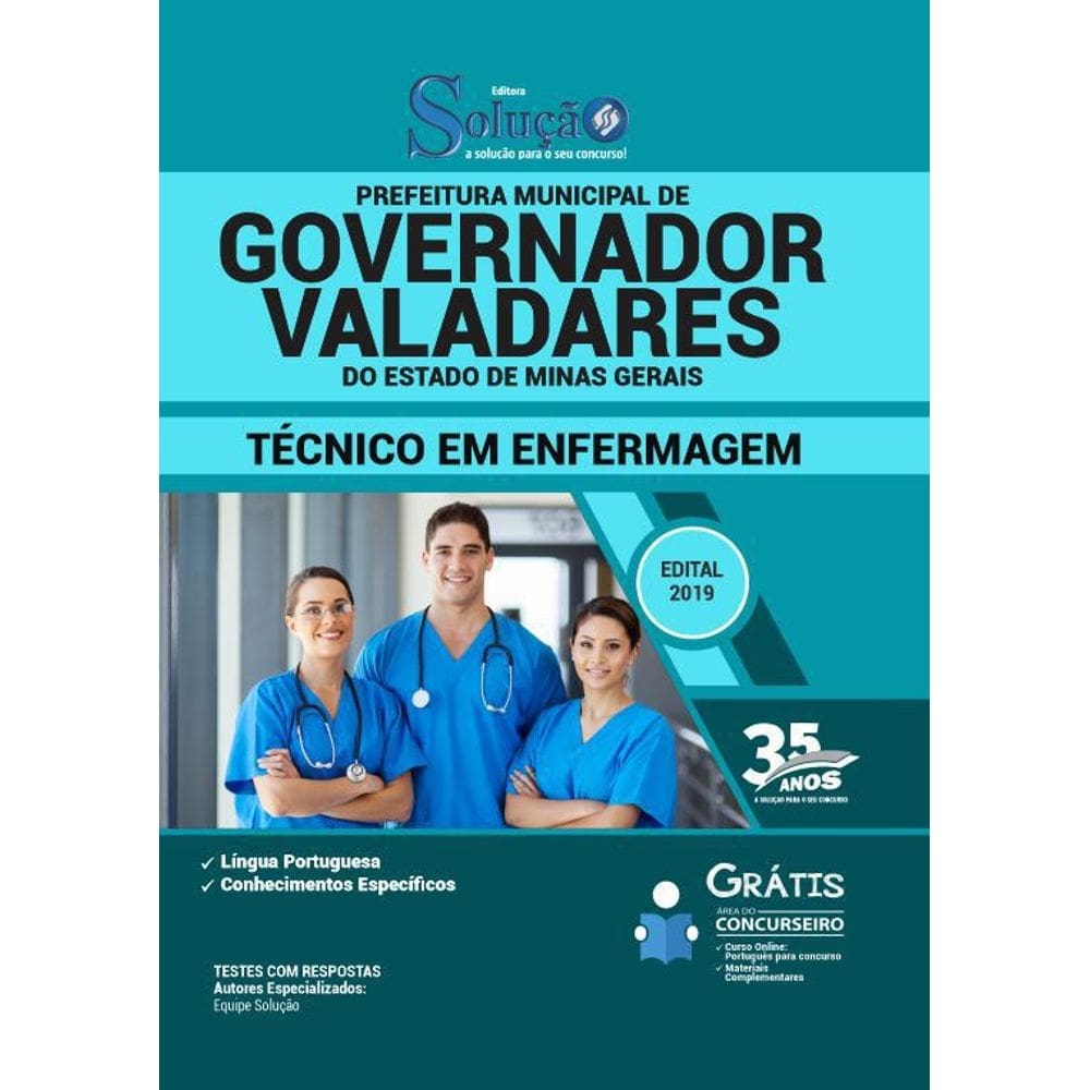 Apostila governador valadares mg - técnico em enfermagem