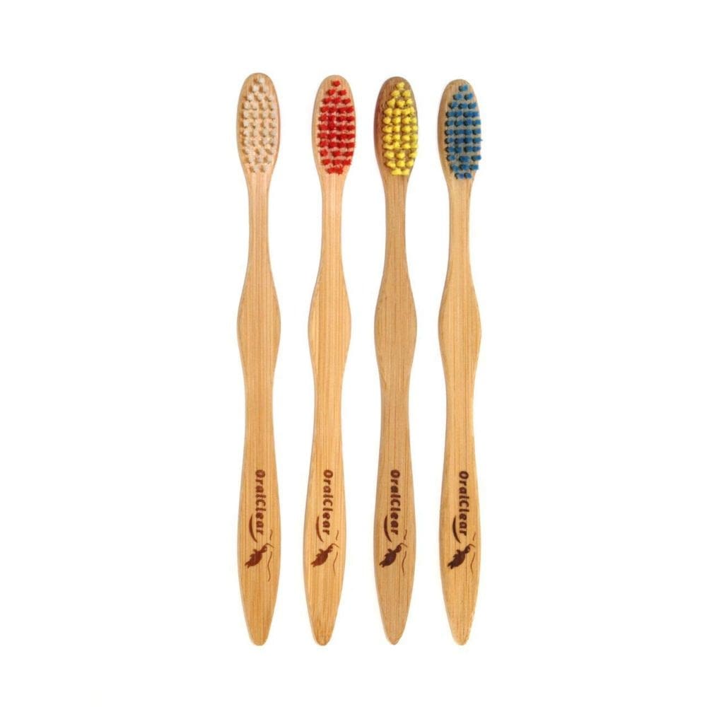 Kit com 50 escova de bambu ecológica vegana nacional