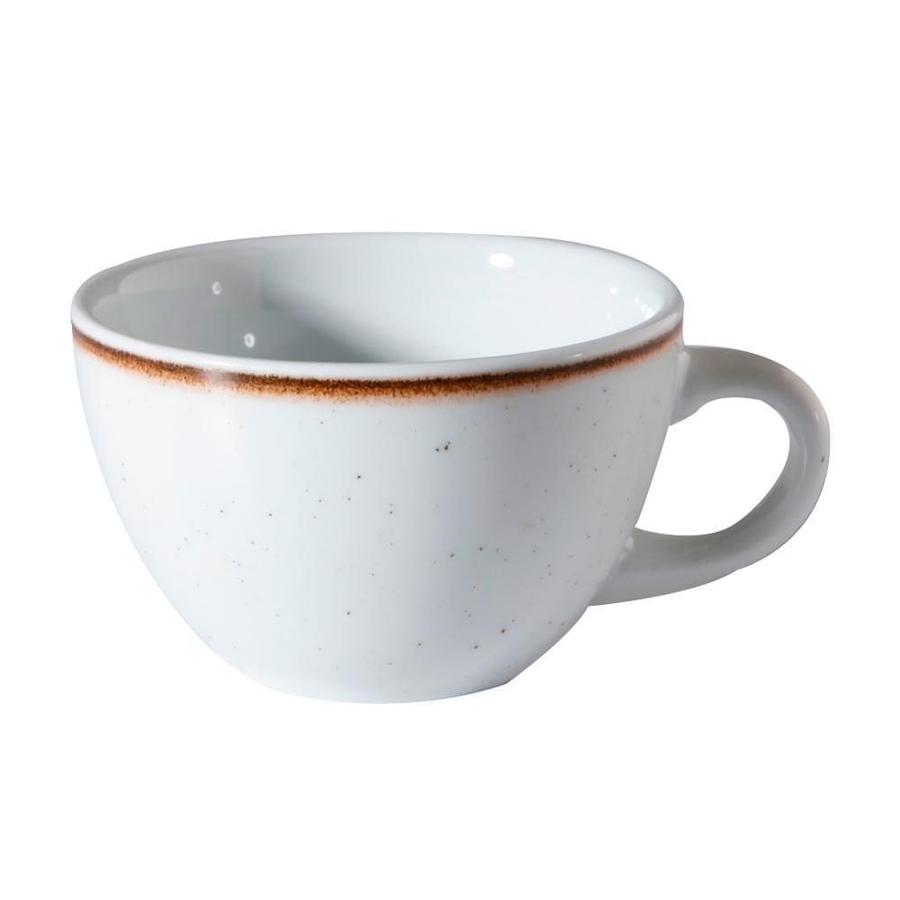 Jogo 6 xícaras café 94ml com pires beige artisan