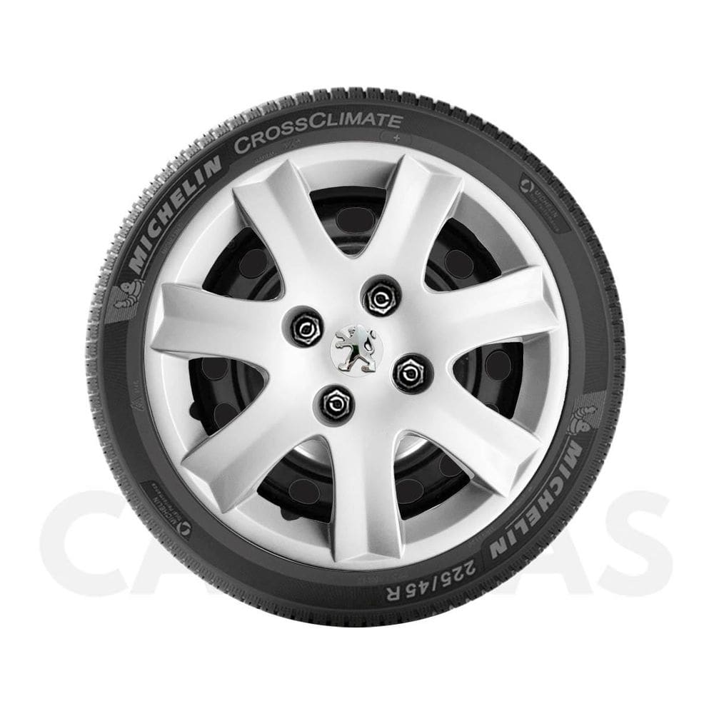 1x calota peugeot 206 207 208 aro 14 com emblema boton 867cb