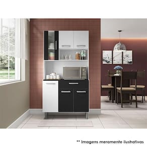 Kit para Cozinha Ambiente Carol Branco Preto – Poliman