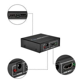 Splitter 1x2 distribuidor de sinal hdmi 3d duplicado tv