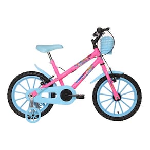Bicicleta Vellares Super Girl Fest Aro 16 Feinino Rosa Neon