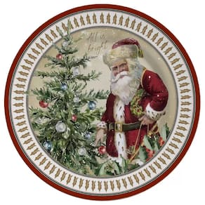 Jogo de pratos natal raso cenas-b ceramica acetinada 6und 1