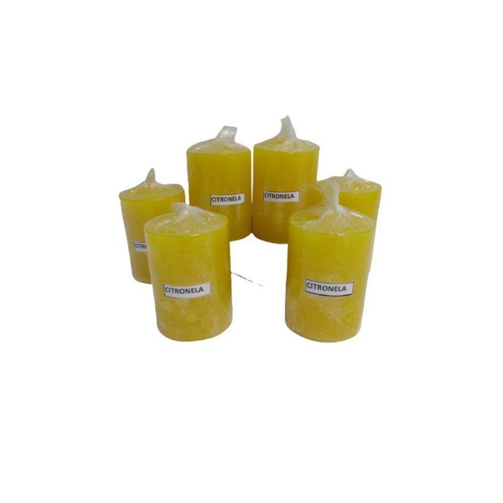 Vela de 3 dias essência citronela santa chama kit com 3