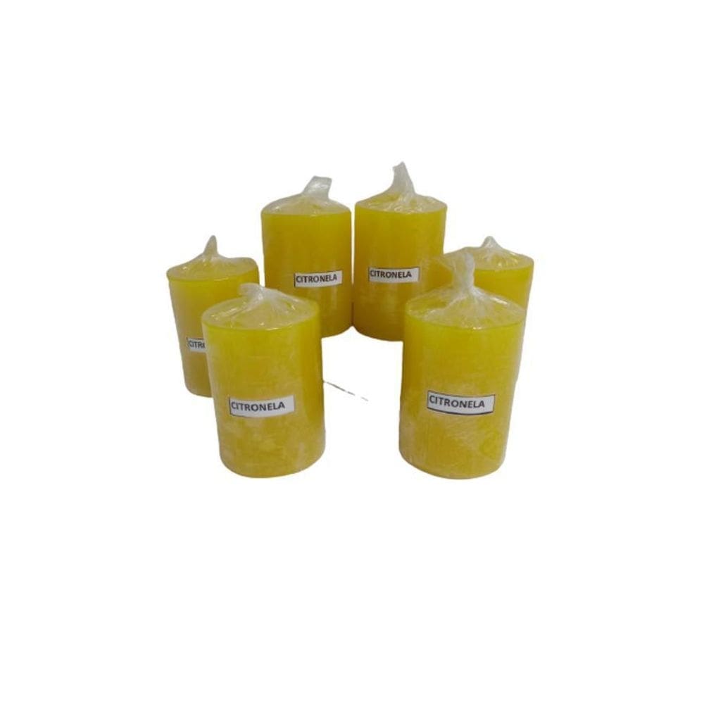 Vela de 3 dias essência citronela santa chama kit com 3