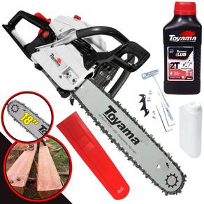 Motosserra Profissional Á Gasolina Toyama TCS58H Com Óleo 2 Tempos 55cc 3,2HP 12.000RPM Ideal Para Corte e Poda de Galhos e Árvores