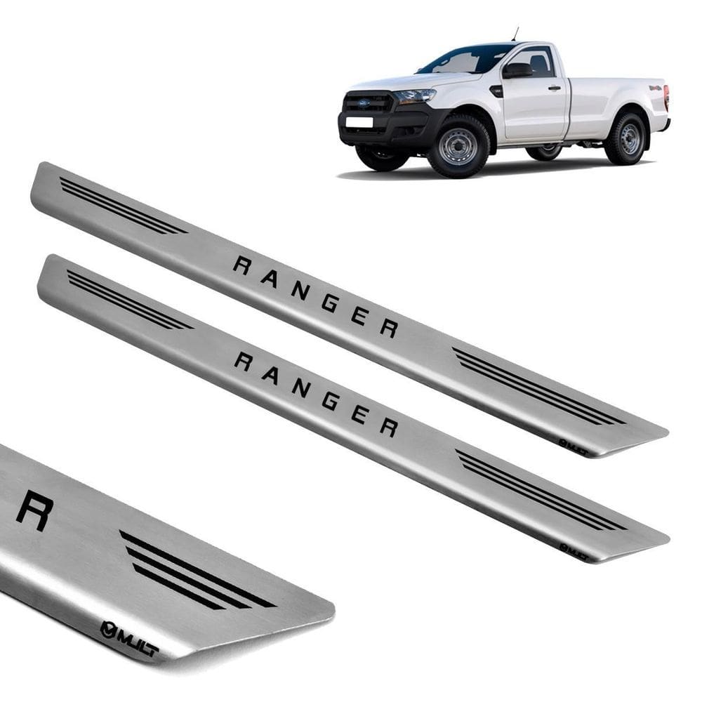 Soleira inox escovado 2 porta mult ranger 2013-2023