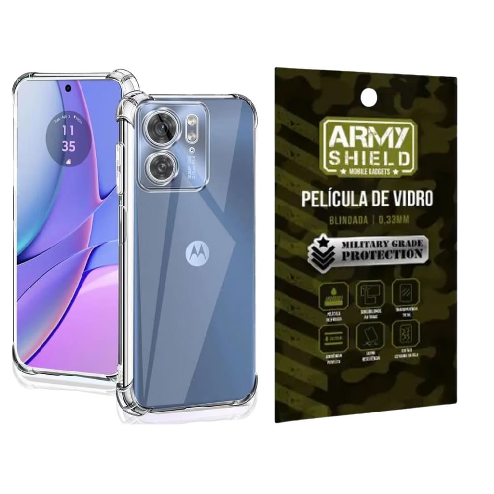 Capa Para Motorola Moto G64 + Pelicula de Vidro 3D - Armyshield