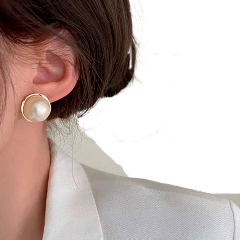 Brincos Feminino Delicado Perola Dourado Luxo