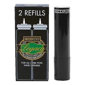 Abridor de garrafas de vinho cartucho cork pop - 2 refils