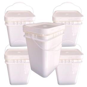 Balde plast 20l retang p mantimento 5 pçs