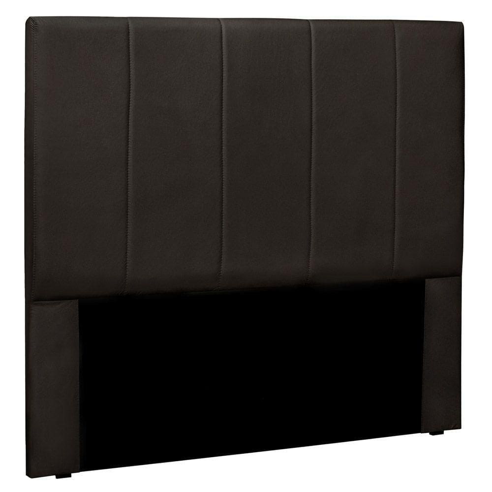 Cabeceira Estofada Cama Box Casal Ravenna 140cm Marrom