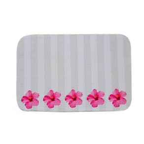Tapete de Cozinha Vizapi Hibisco Pink 40x60cm Multicolorido