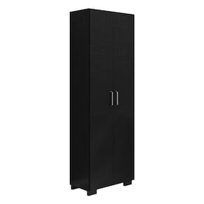 Livreiro Office com Portas Grandes Preto Trama - Móveis Leão