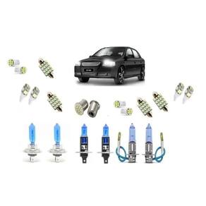 Kit lâmpadas super branca + led astra teto/farol/placa/ré