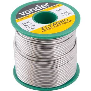 Estanho fio 1,5mm 40x60 500g carretel - vonder