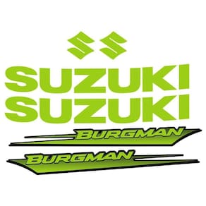 Kit Jogo Emblema Adesivo Suzuki Burgman 2005 A 2009- Verde Verde
