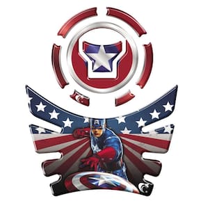 Kit Adesivo Protetor Tanque E Bocal Moto Honda Acima 2018 Capitao America Azul