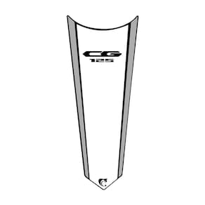 Adesivo Faixa Gravata Tanque Moto Cg Titan 125/150/160 Branco Cor Cg 125
