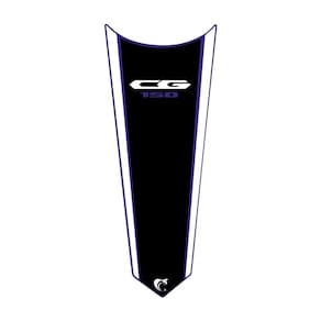 Adesivo Faixa Gravata Tanque Moto Cg Titan 125/150/160 Preto/azul Cor Cg 150