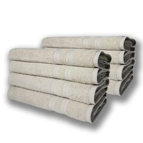 Kit 8 Toalhas De Banho Lisboa 100% Algodão 430g/m 80x150cm Bege