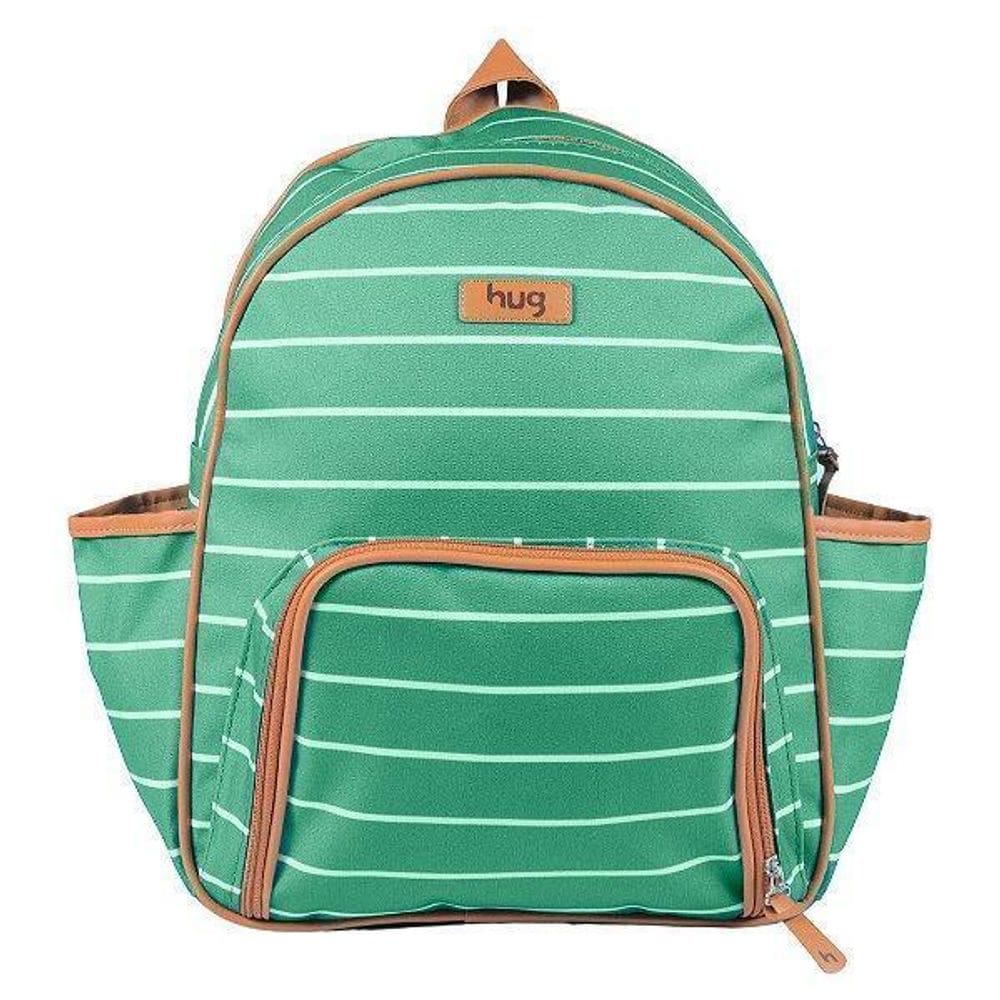 Mochila De Maternidade Hug Listrada Verde