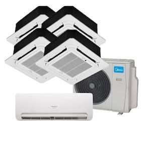 Ar Condicionado Multi Split Inverter Springer Midea 1x9000 e Cassete 4 Vias 2x9000 e 1x12000 e 1x18000 BTU/h Quente e Frio Mono 38MBPA42M5 - 220 Volts