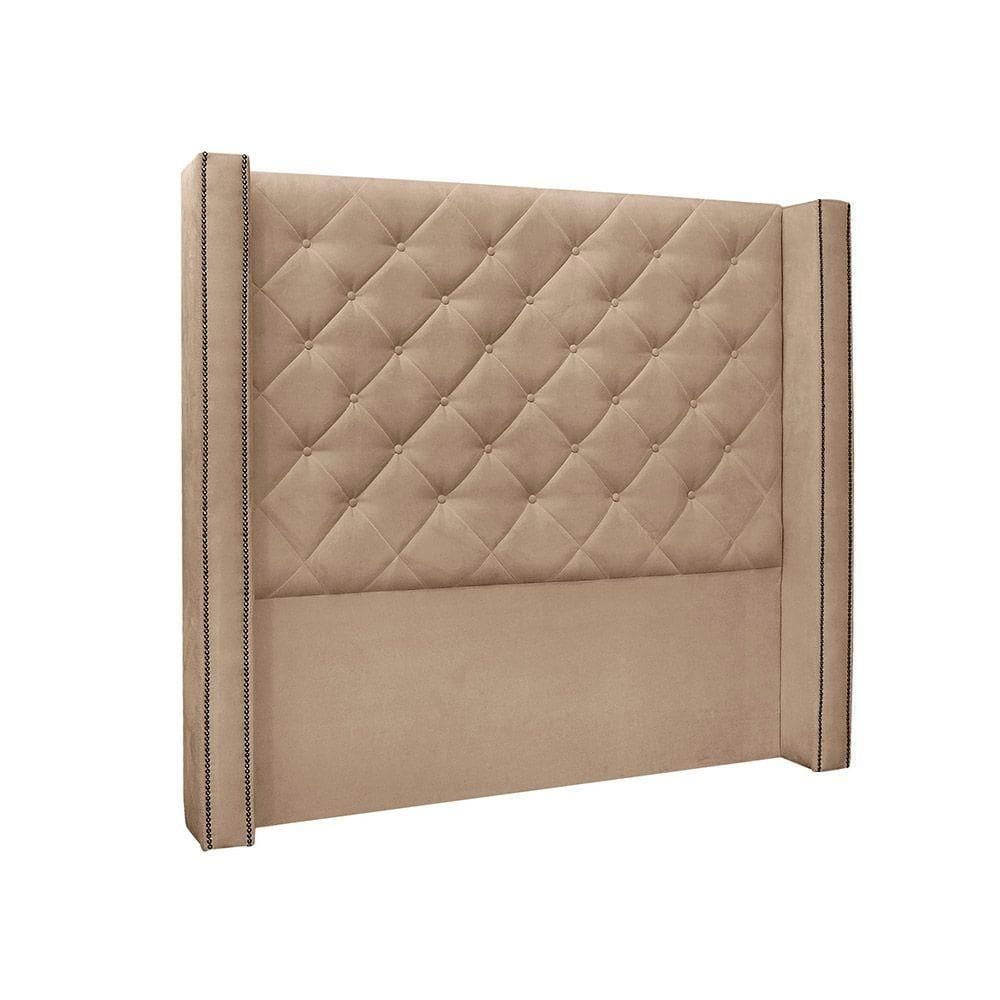 Cabeceira King 195 Cm Vicenza Suede Bege