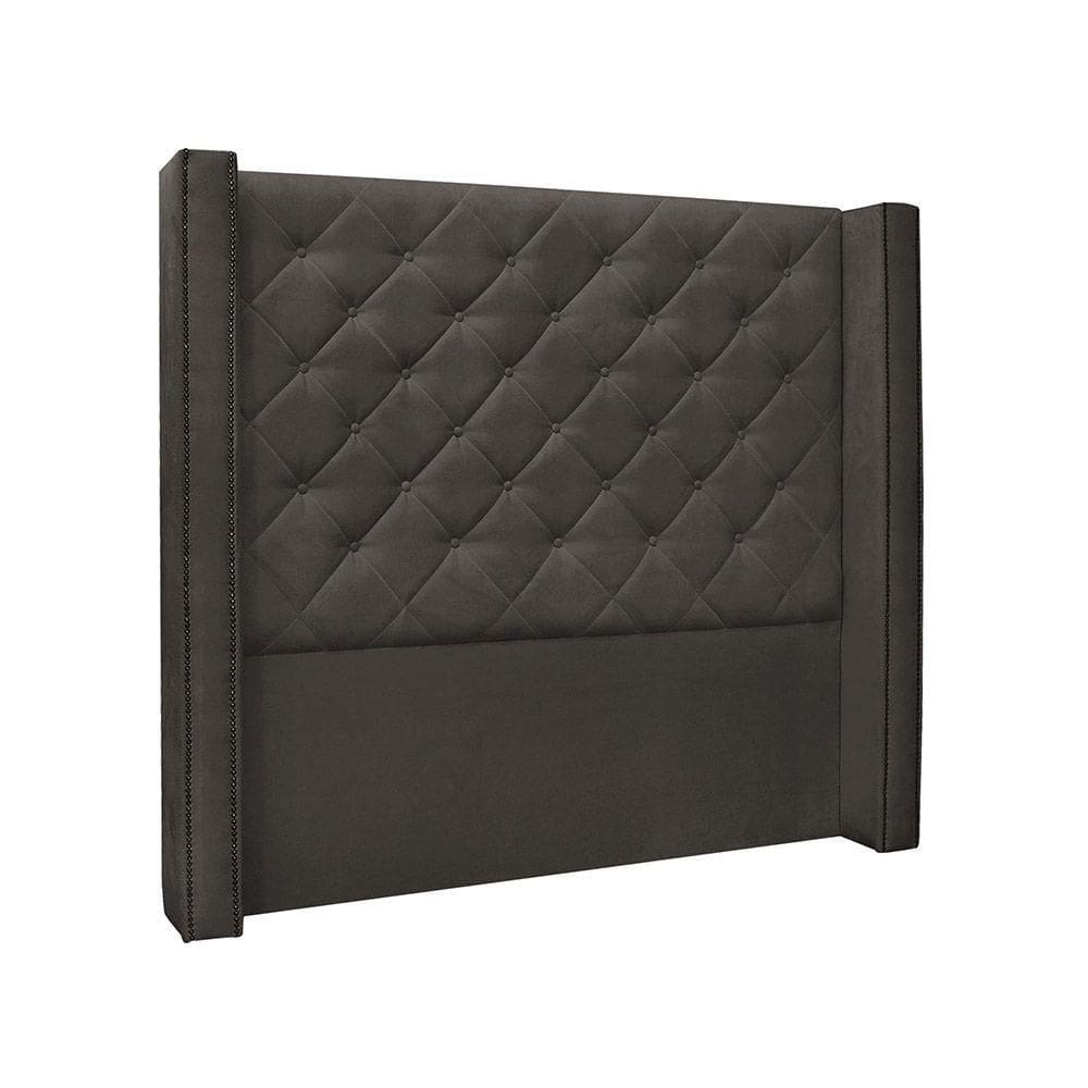 Cabeceira Casal 140 Cm Vicenza Suede Cinza