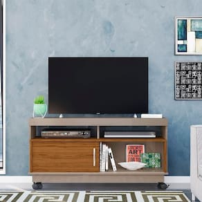 Rack Para Tv De Até 50 Polegadas Artur - Madetec Cor Fendi/Naturale
