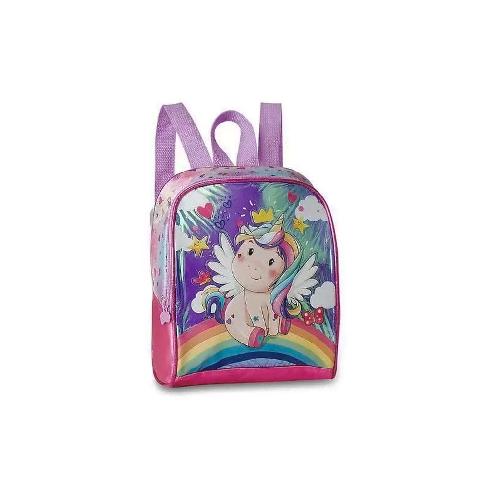 Lancheira Mochila Térmica com Alça Unicórnio Roxo