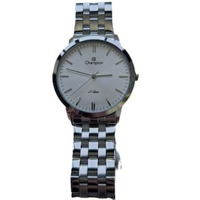 Relógio champion prata analógico aço 3 atm 30m 18 cm